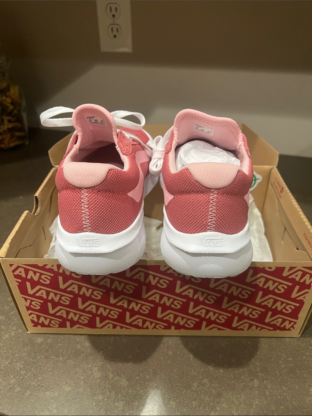 Vans Women’s Coral Pink Low-Top Sneakers - Picture 3 of 10